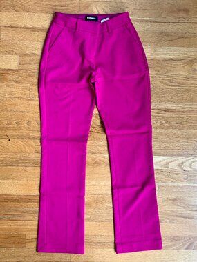NWOT, 00R Magenta Express Mid-Rise Barely Boot Columnist Pants